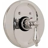 California Faucets 1/2 Thermostatic Valve with Round Trim Plate & Decorative Handle TH-150-55-PC