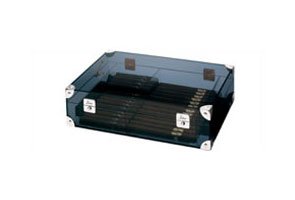Humidor Zino Acryl Grande (Dark Transparent, Chrome)