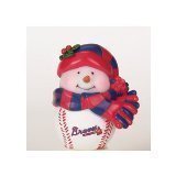 Atlanta Braves 2.75" Musical Light Up Snowman Christmas Ornament - MLB Baseball