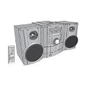 Sharp CDDK891N Mini Component System with 250 Watts Total Output and Docking slot for your iPod Device