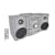 Sharp CDDK891N Mini Component System with 250 Watts Total Output and Docking slot for your iPod Device