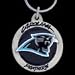 Carolina Panthers Round NFL Football Keychain