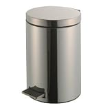 3-1 2 Gallon Step On Trash Can - Stainless Steel by Global Industrial