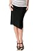 A Pea in the Pod Collection: Velvet Under Belly Knee Length Stretch Fabric Maternity Skirt