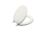 Kohler K-4648-0 Stonewood Round, Closed-Front Toilet Seat, White