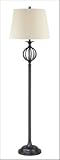 Lite Source LS-81777 Philly Floor Lamp with Light Beige Fabric Shade, Black