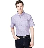 Blue Harbour Pure Cotton Over Grid Checked Shirt