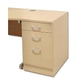 Trexus Plus Filing Pedestal Desk-high 3 Drawer W414xD600xH725mm Oak