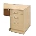 Trexus Plus Filing Pedestal Home or Office Desk-high 3 Drawer W414xD600xH725mm Oak
