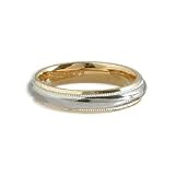 14 karat Men's Two-Toned 5mm Comfort Fit Gold Wedding Ring