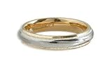 10 karat Ladies Two-Toned 4mm Comfort Fit Gold Wedding Ring