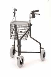 Nova Traveler 3 Wheel Walker 250lb Cap, Black