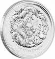 Australian Lunar Silver 1 oz Silver Series II 2012 Dragon-image