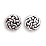 Small Oxidized Celtic Post Earrings