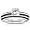 0.66 Cts Black Diamond & 1.01 Cts White Sapphire Engagement & Wedding Ring Set in 14K White Gold-3.0