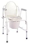 Steel Drop Arm Commode