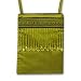 Silk shoulder bag, 'Green Lahu Sky'