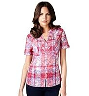 Per Una Pure Cotton Floral Checked Shirt
