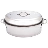New Chefs Secret 17 Inch Surgical Stainless Steel Oval Roaster Features Chrome Wire Rack