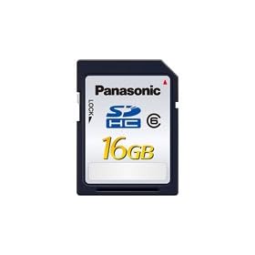 Panasonic Class 6, up to 20MB/s, 16GB SDHC card