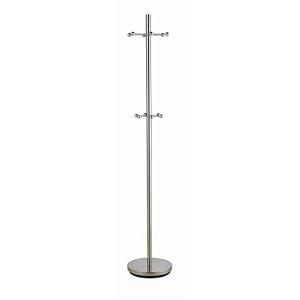 Adesso Jax Coat Rack, Satin Steel