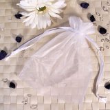 50 Stck weie Organzabeutel Organza Beutel Tschen Sckchen mini 6 x 9 cm
