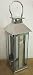 CONTEMPORARY SILVER MIRRORED CANDLE LANTERN