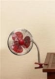 Deco Breeze Colored Gooseneck Bendy Clip-On Fan in Merlot