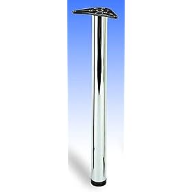 28" Office Height Table Leg - Silver Aluminum