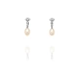 AAA Cultured Pearl Drop Clip On Earrings