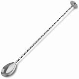 Professional Twisted Bar Spoon with Masher Disc - Length 11 