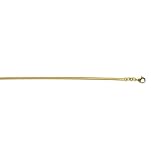 18K Gold Yellow Snake 2.4mm Necklace 16 Inch
