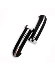 Sterling Silver 12mm Polished Flexible Black Rubber Bangle Bracelet