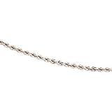 Diamond cut 14k White-gold 1.5mm Rope chain