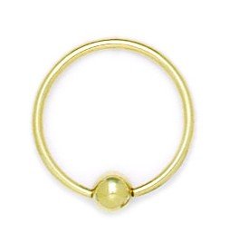 14k Yellow Gold 16 Gauge Circular Body Piercing 