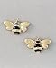 Hand enameled bee earrings