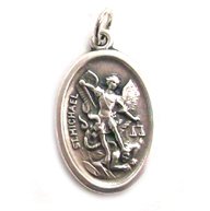 Saint Michael - Guardian Angel Two-sided Oxidized Medal - MADE IN ITALY