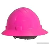 Full Brim PINK Ratchet Hard Hat - 4 point Suspension