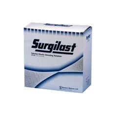 Surgilast Tubular Elastic Bandage Retainer - 25 yard roll (stretched) - White - 10" 25 yd roll (stretched) chest, back, perineum, axilla White