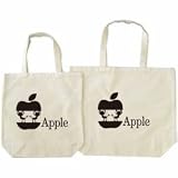 磯野家　Apple　エコバッグ　M プリント色　ブラック