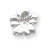 14k White Gold Floral Earrings Jackets