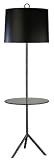 Jonathan Adler Meurice Black Shade Tray Table Floor Lamp