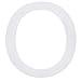 BestPysanky MDF Wood White Painted Letter O (6 Inches)