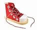 <BR>This learning activity will tickle kids down to their toes!  The sturdy wooden high-top sneaker 
is the perfect size toy for kids to learn how to lace and tie over and over again!<BR><BR>Size: 8 x 
5 x 3 1/2<BR><BR>Ages 3+<BR>