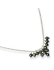 Sterling Silver Olivine Freshwater Cultured Pearl Necklace - 16 Inch