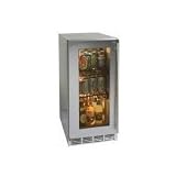 Counter Depth Refrigerators:Perlick Compact Refrigerator 15 Inches With Stainless Glass Door Hinge Right - PR-HP15RS3R