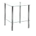 Crystal Clear Glass and Chrome / Steel 2 Tier Square Shelf Coffee End Table Storage