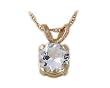 Round Aquamarine Pendant in 14K Yellow Gold SPP3285AQ