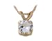 Round Aquamarine Pendant in 14K Yellow Gold SPP3285AQ