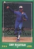 Andy McGaffigan, Montreal Expos Autographed Card